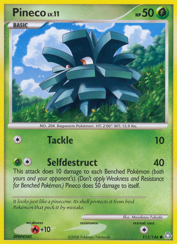 Pineco — illustrated card