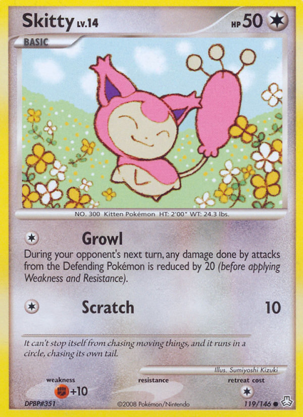Skitty — illustrated card