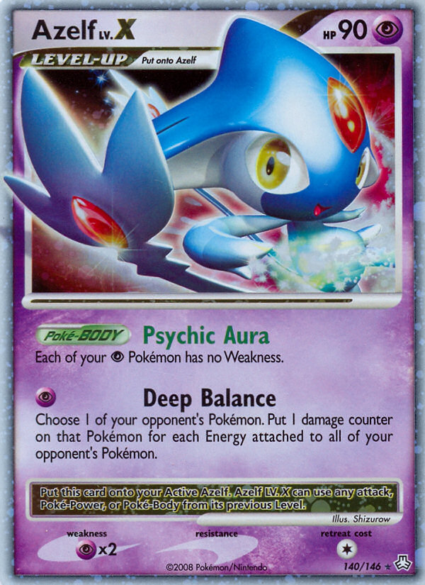 Azelf LV.X — illustrated card