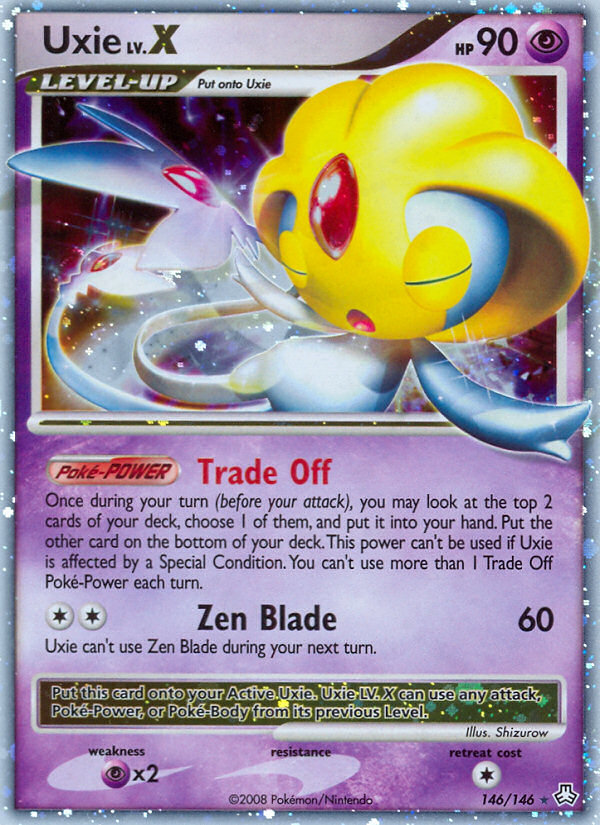Uxie LV.X — illustrated card