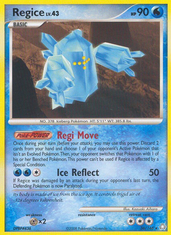 Regice — illustrated card