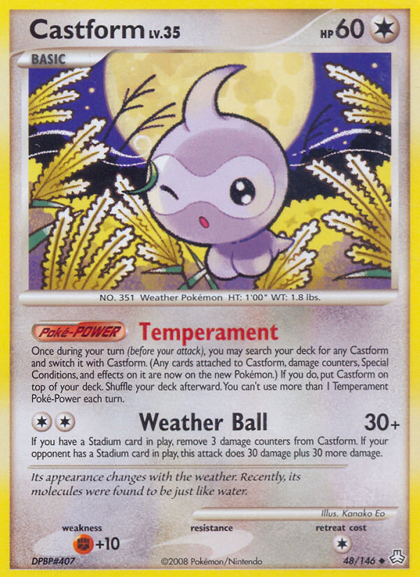 Castform — illustrated card