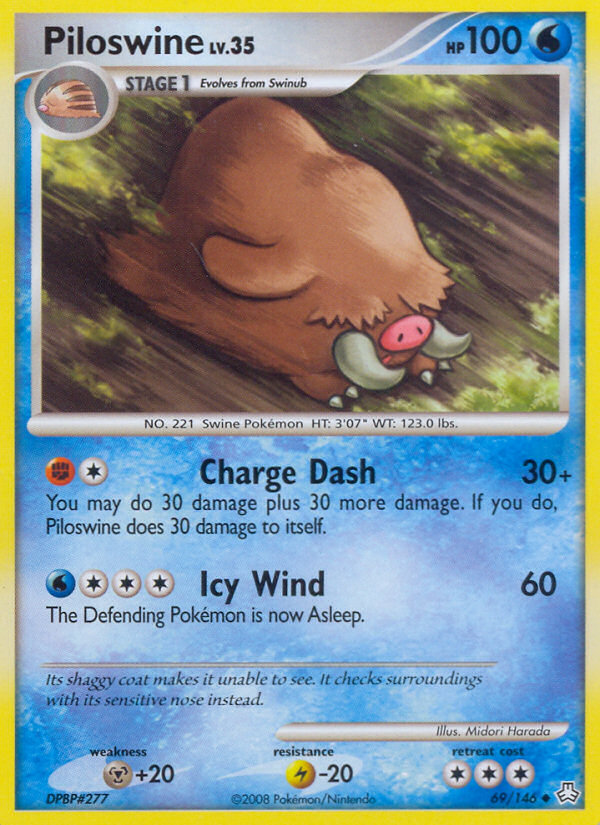 Piloswine — illustrated card