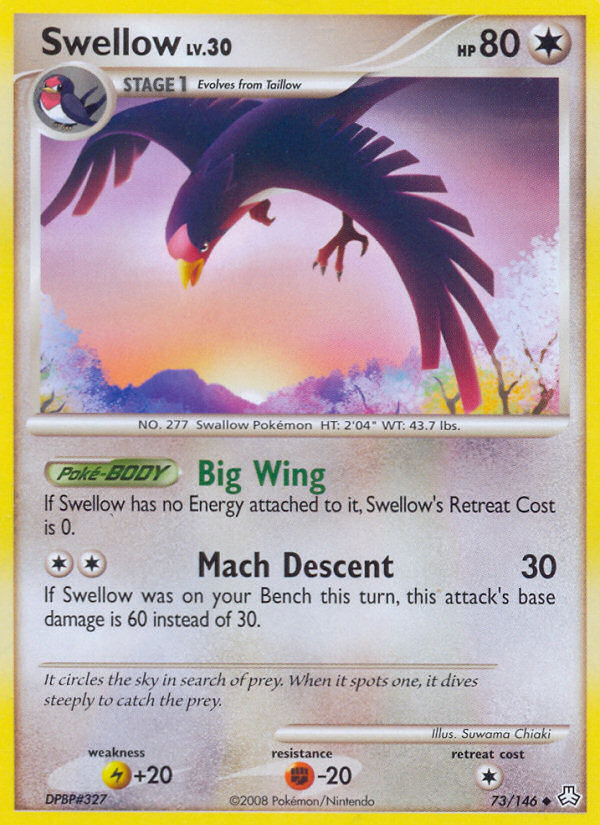 Swellow — illustrated card