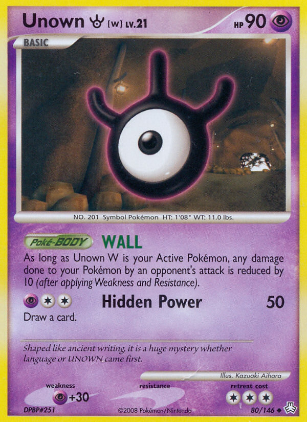 Unown [W] — illustrated card