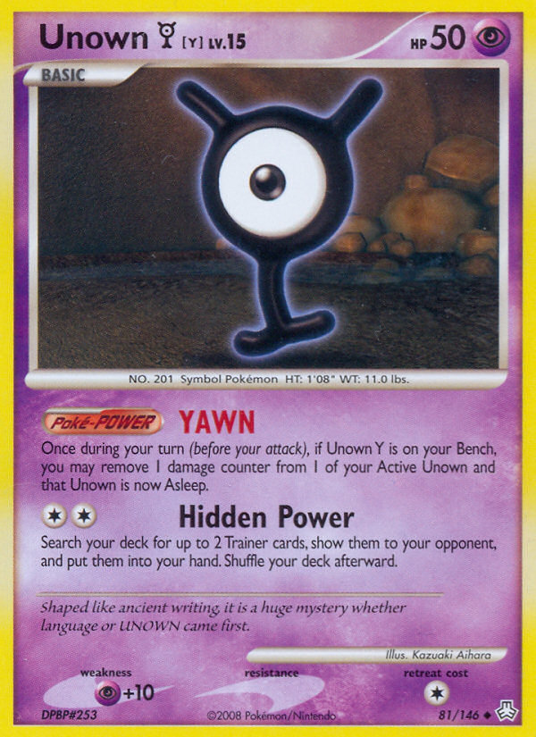 Unown [Y] — illustrated card