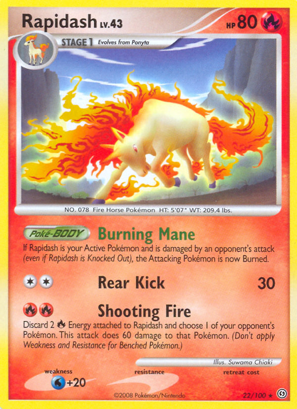 Rapidash — illustrated card