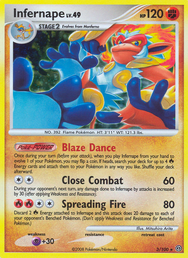 Infernape — illustrated card