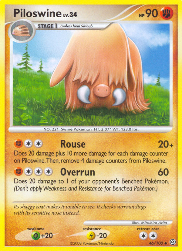 Piloswine — illustrated card