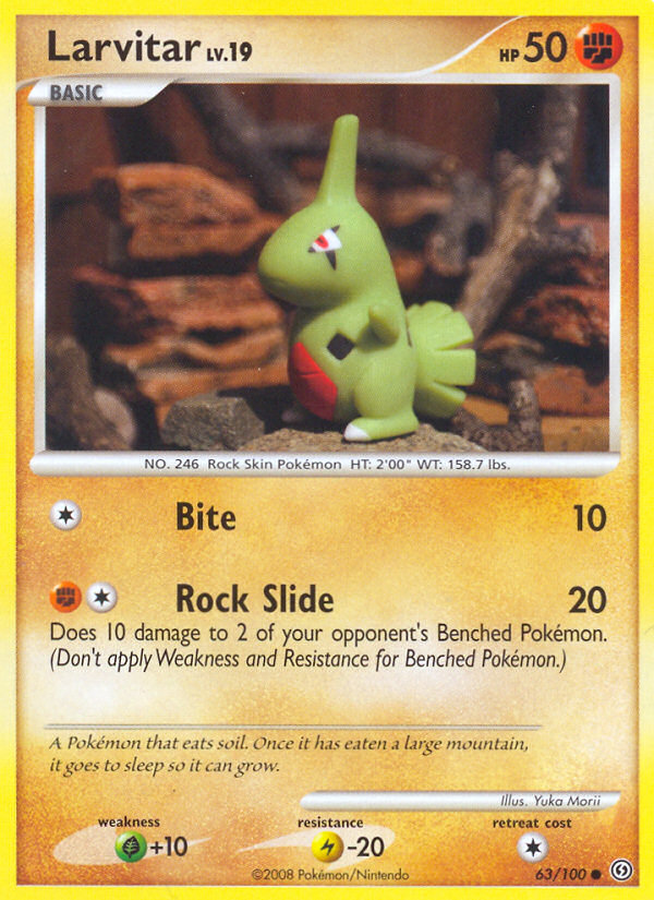 Larvitar — illustrated card
