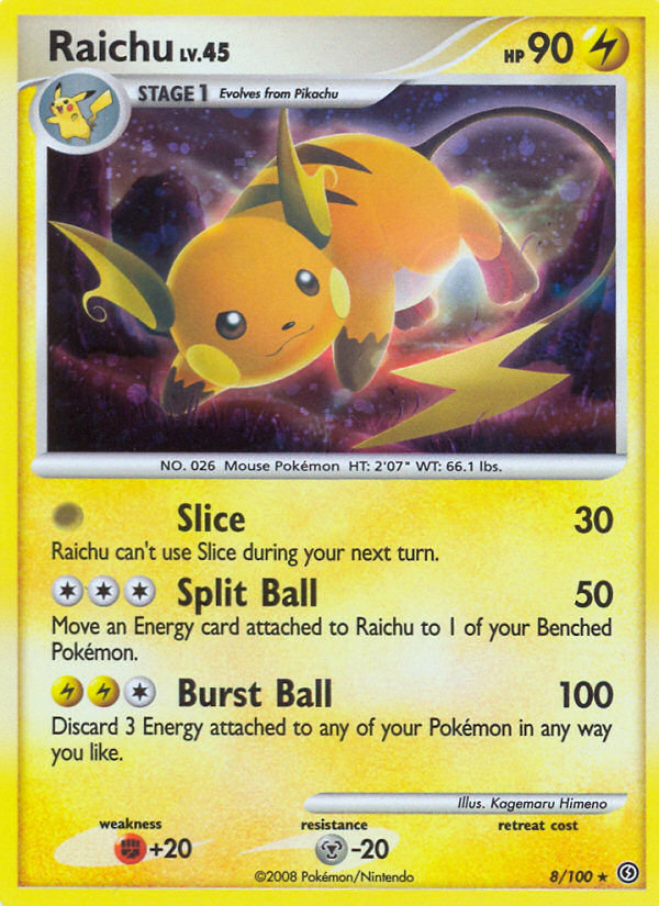 Raichu — illustrated card