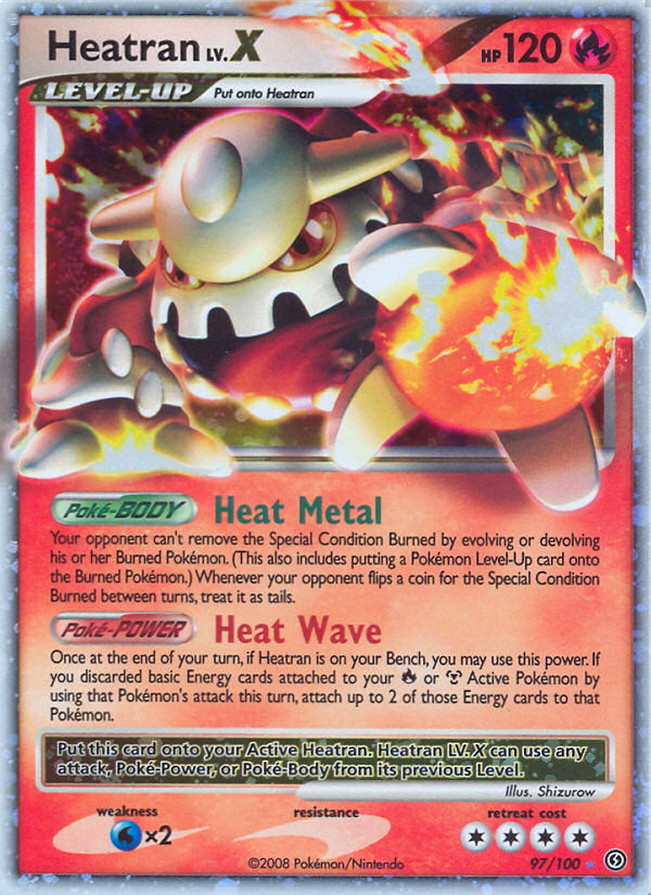 Heatran LV.X — illustrated card