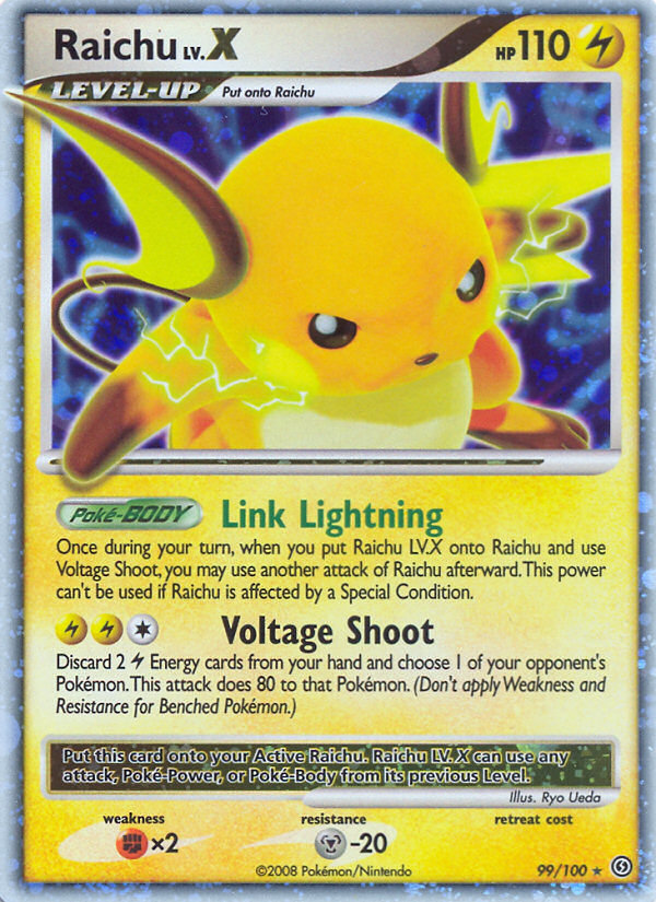 Raichu LV.X — illustrated card