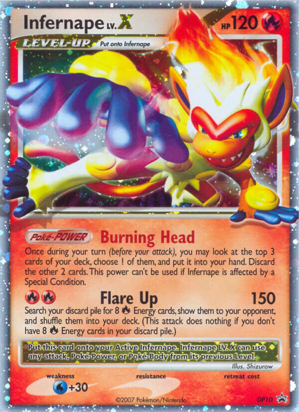 Infernape LV.X — illustrated card