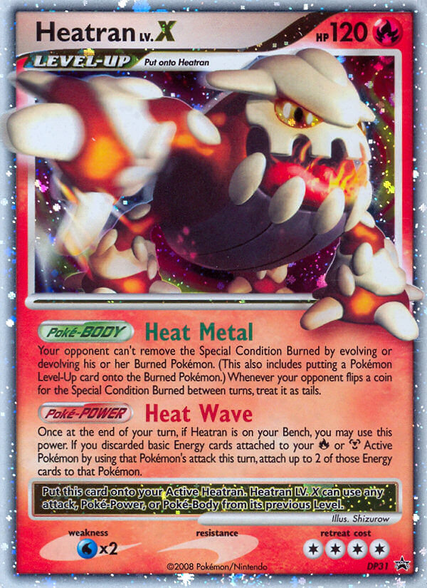 Heatran LV.X — illustrated card