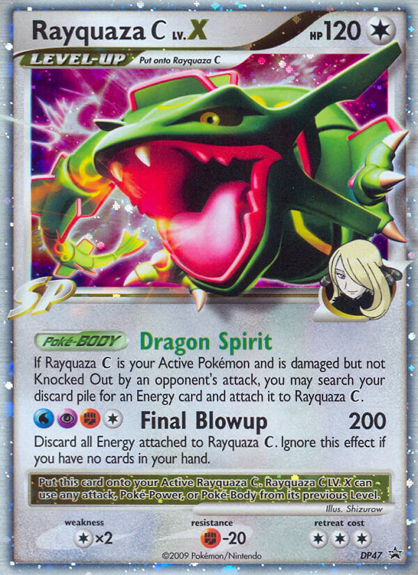 Rayquaza C LV.X — illustrated card