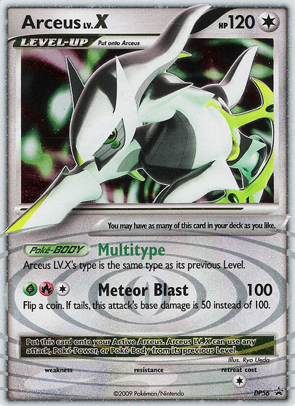 Arceus LV.X — illustrated card