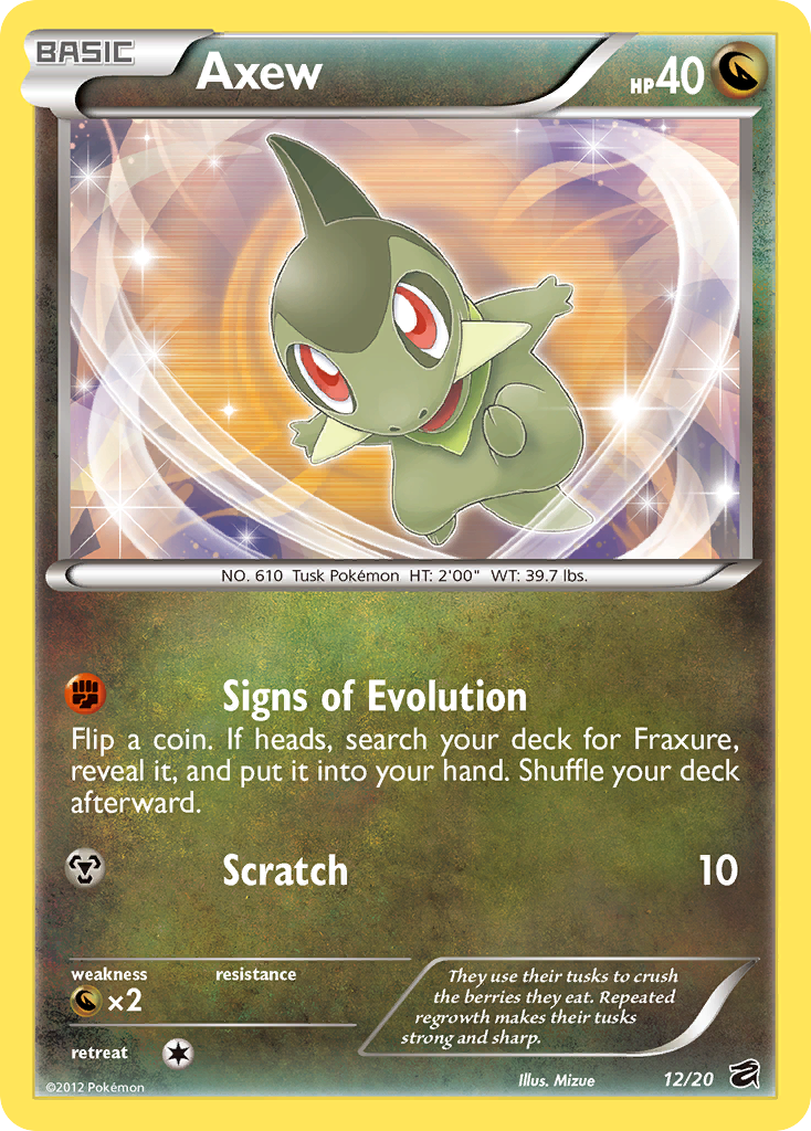Axew — illustrated card