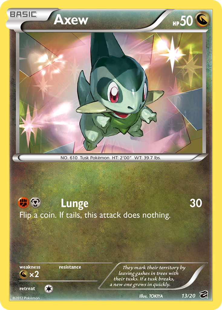 Axew — illustrated card