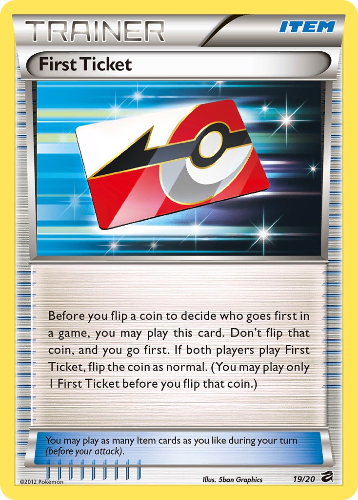 First Ticket — illustrated card