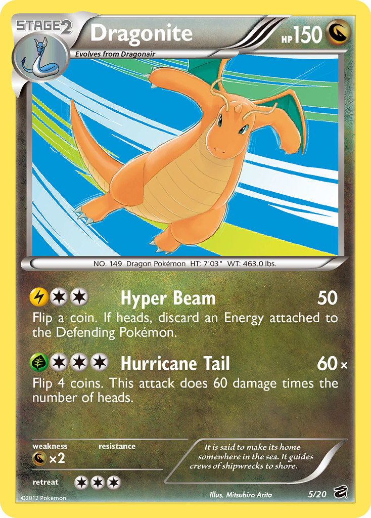 Dragonite — illustrated card