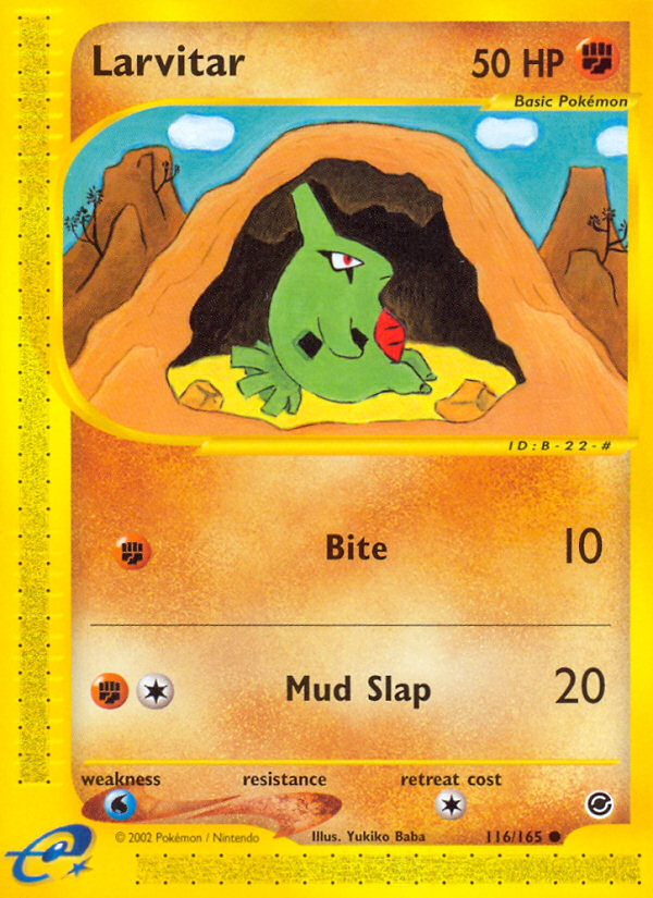 Larvitar — illustrated card
