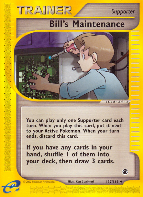 Bill's Maintenance — illustrated card