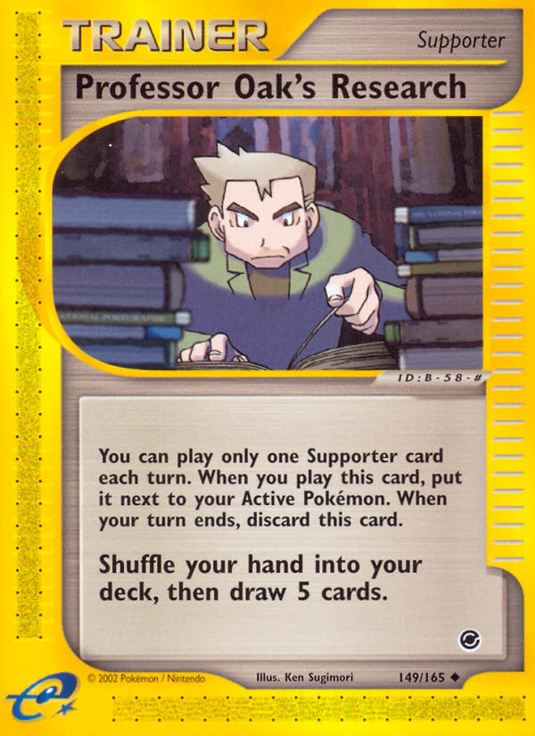 Professor Oak's Research — illustrated card