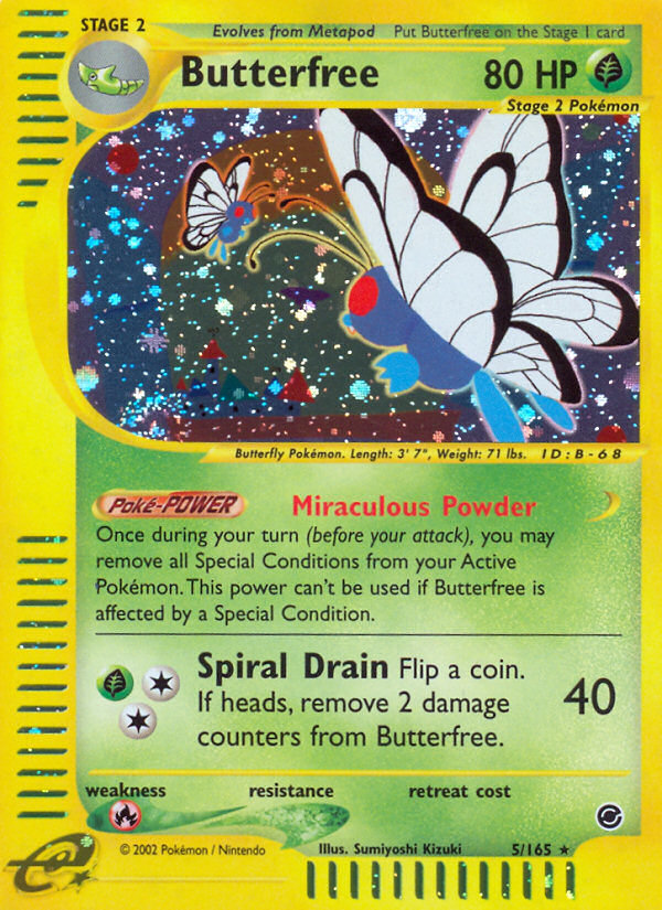 Butterfree — illustrated card