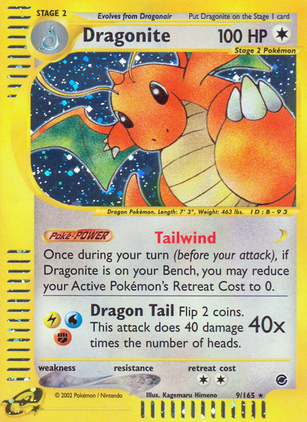 Dragonite — illustrated card
