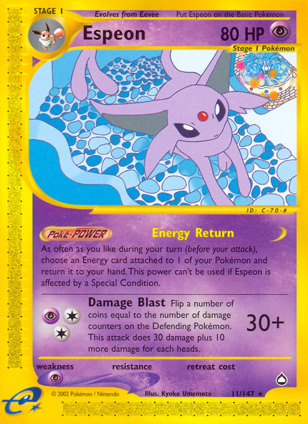 Espeon — illustrated card