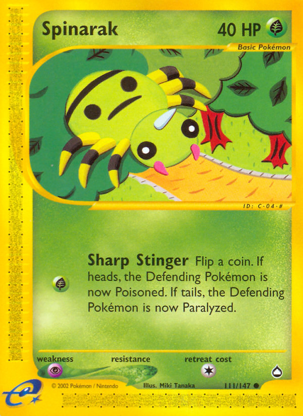 Spinarak — illustrated card