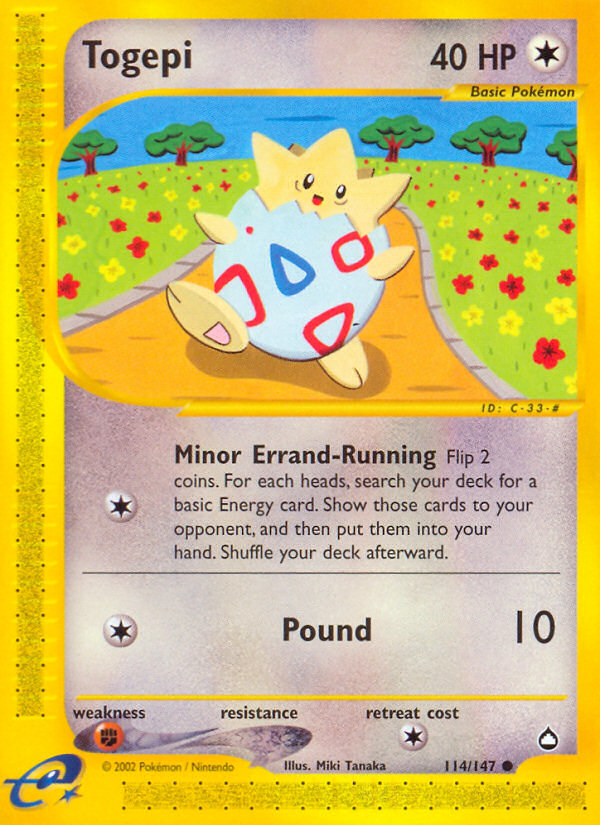 Togepi — illustrated card