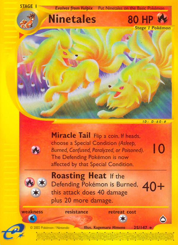 Ninetales — illustrated card