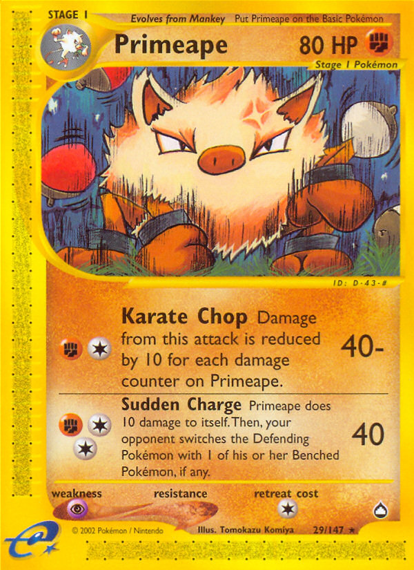 Primeape — illustrated card