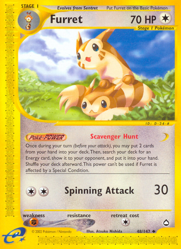 Furret — illustrated card