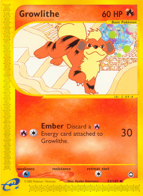 Growlithe — illustrated card