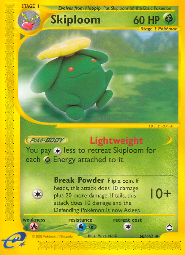 Skiploom — illustrated card