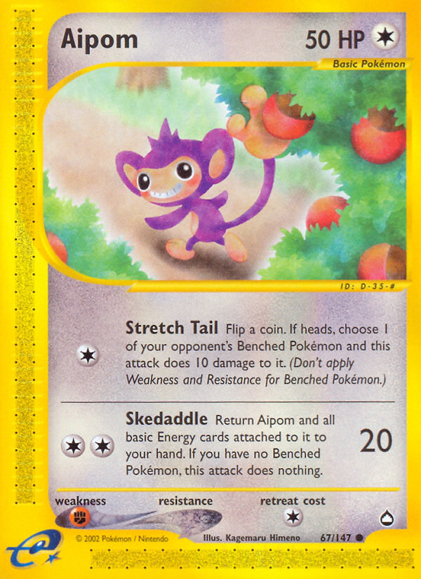 Aipom — illustrated card