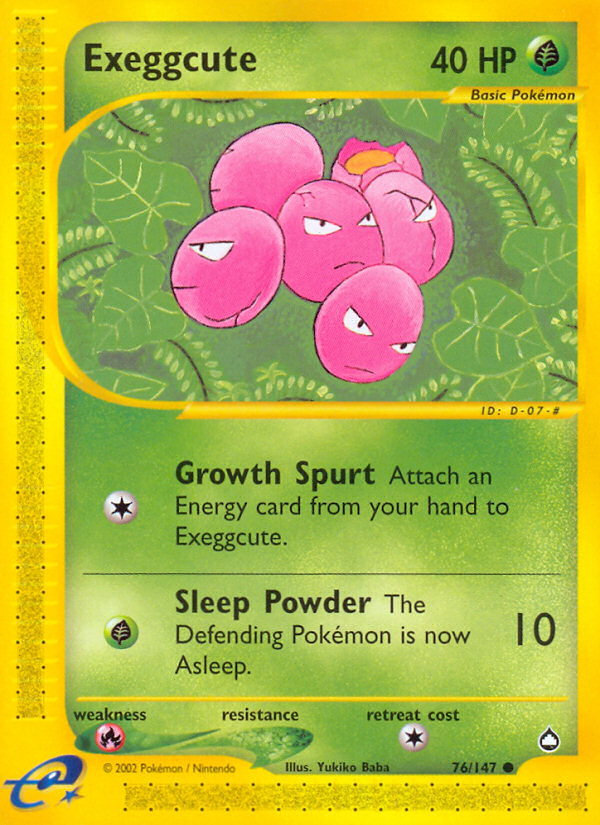 Exeggcute — illustrated card