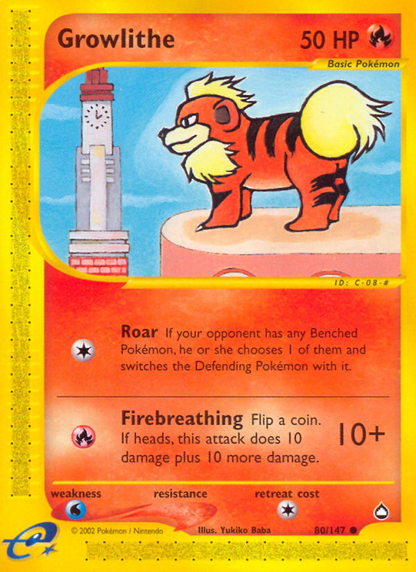 Growlithe — illustrated card