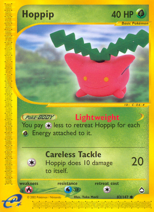 Hoppip — illustrated card