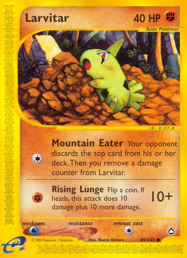 Larvitar — illustrated card