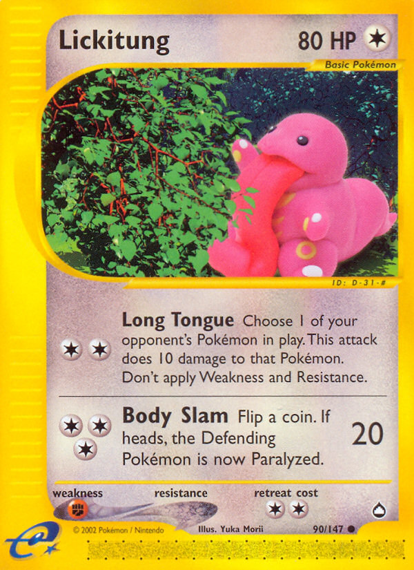Lickitung — illustrated card