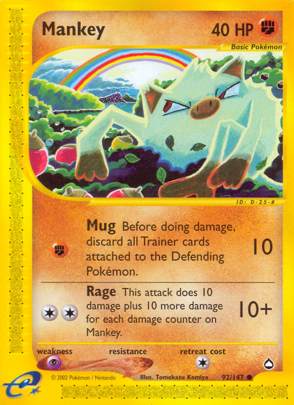 Mankey — illustrated card