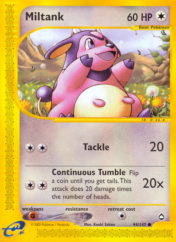 Miltank — illustrated card