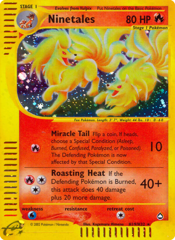 Ninetales — illustrated card