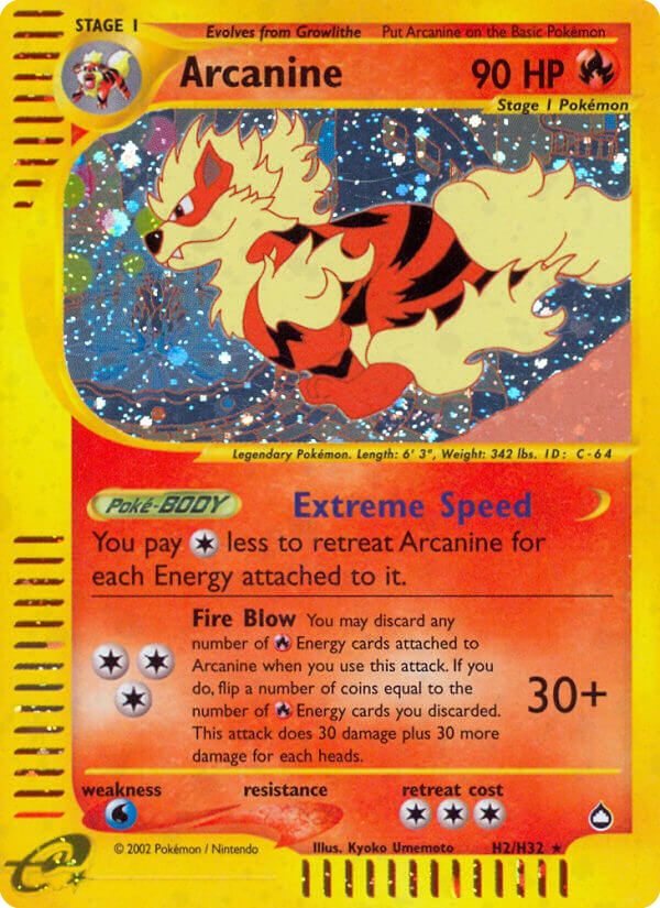 Arcanine — illustrated card