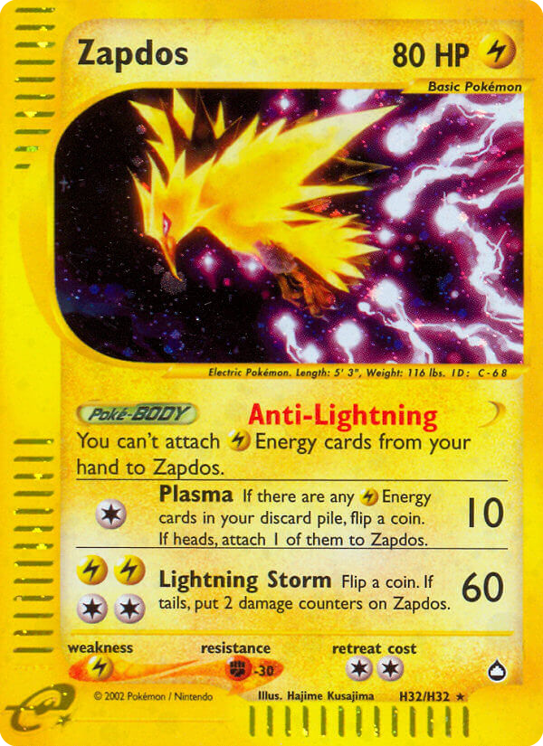 Zapdos — illustrated card