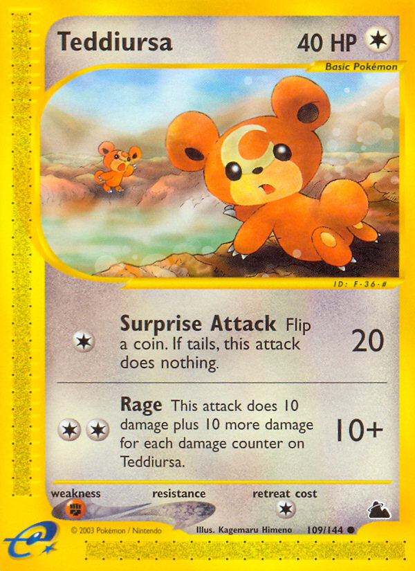Teddiursa — illustrated card